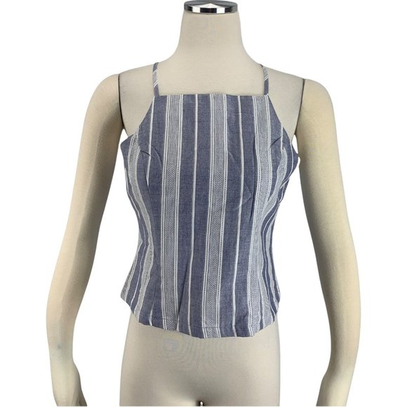 Doe & Rae Tops - Doe & Rae Crop Top  S M L Blue White Stripe Nordst
